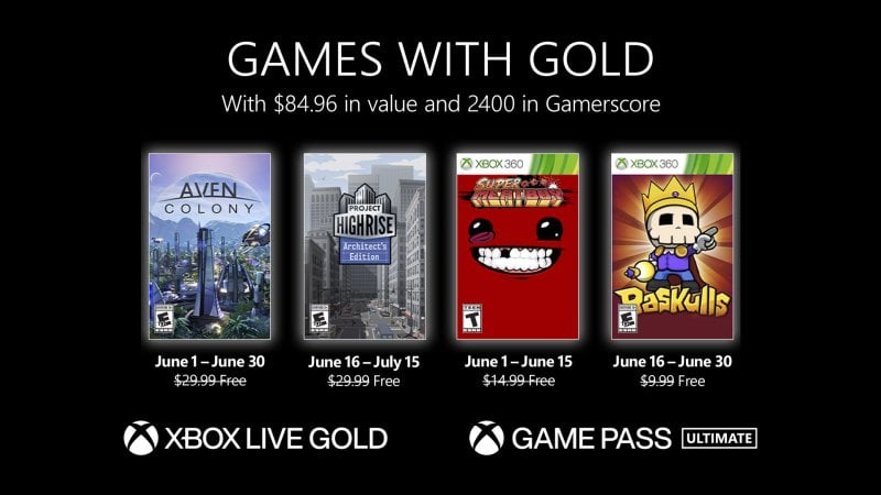 Games with gold, games of June 2022