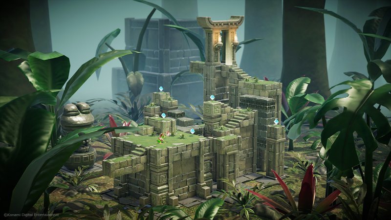 Frogger and the Rumbling Ruins, uno dei primi livelli tra le rovine Frogger and the Rumbling Ruins, uno dei primi livelli tra le rovine