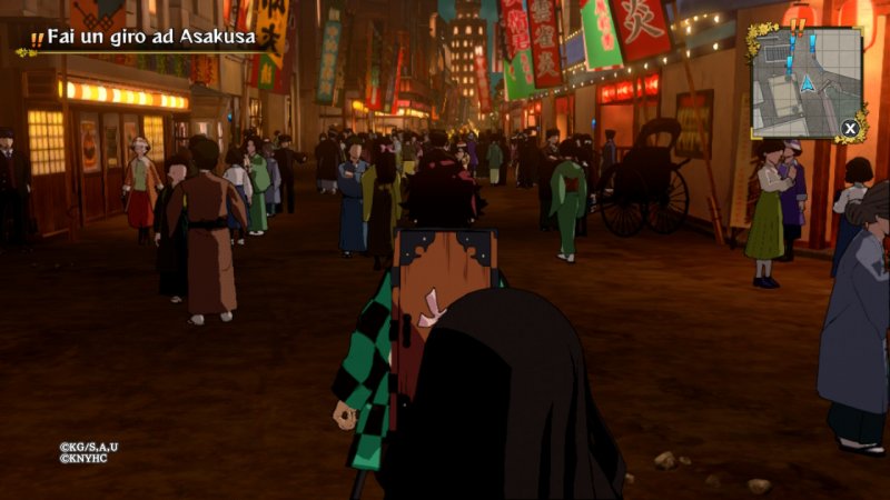 Demon Slayer: Kimetsu no Yaiba - The Hinokami Chronicles, l'affascinante scenario di Asakusa