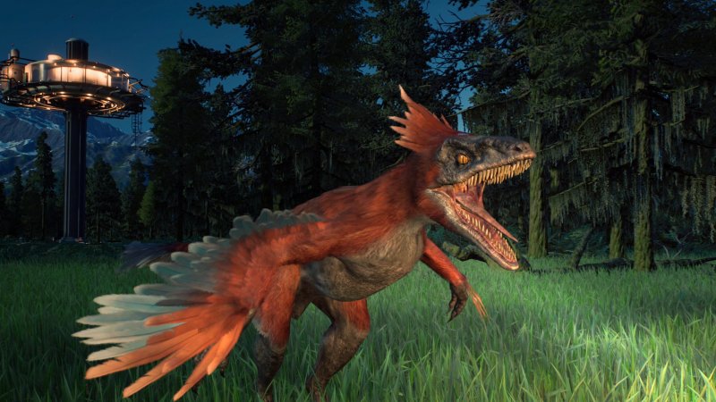 Pyroraptor, one of the new feathered dinosaurs that appeared in the expansion