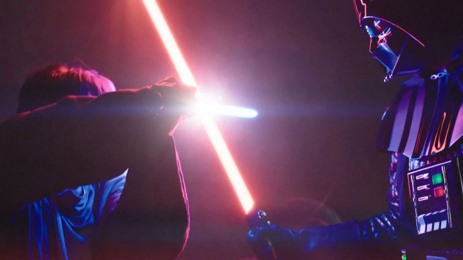 obi-wan e Darth Vader che incrociano le spade laser