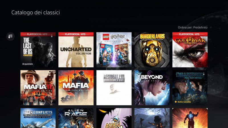 PlayStation Plus, the catalog of classics