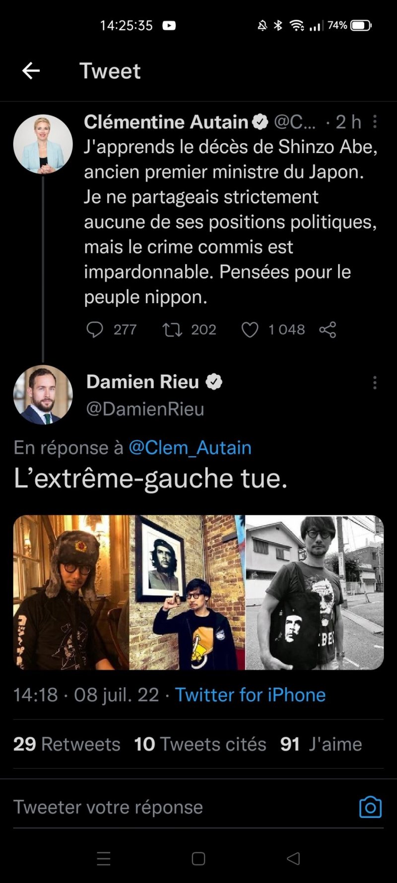 Il tweet di Rieu da cui potrebbe essere partito il caso Il tweet di Rieu da cui potrebbe essere partito il caso