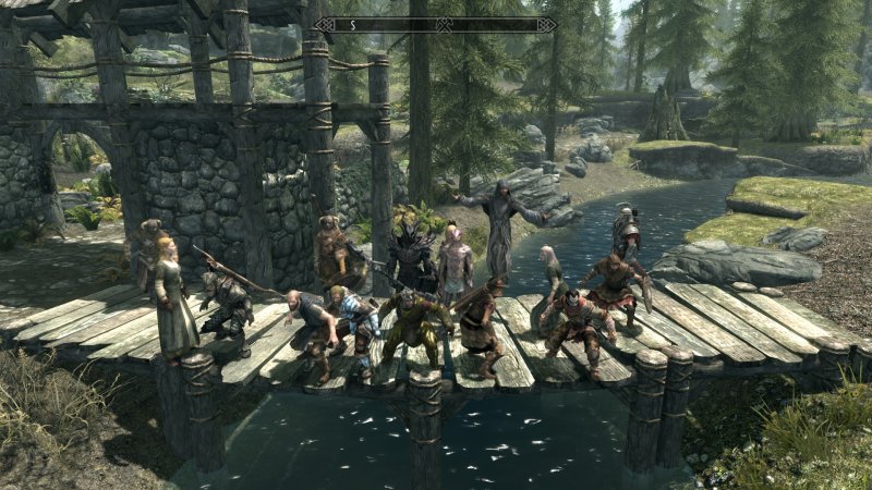 A lot of Skyrim characters on a bridge - can the PS3 handle them?