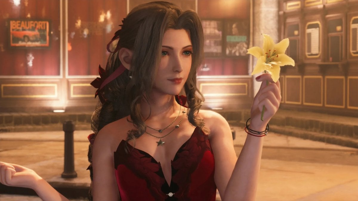 Final Fantasy VII: Aerith Cosplay con vestido de noche kyaraberrycos