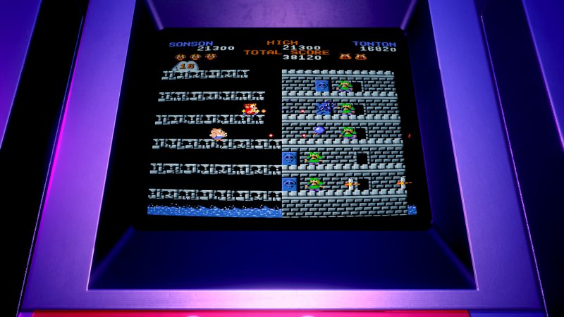 Si lo desea, puede jugar juegos de Capcom Arcade 2nd Stadium con un casillero real en pantalla