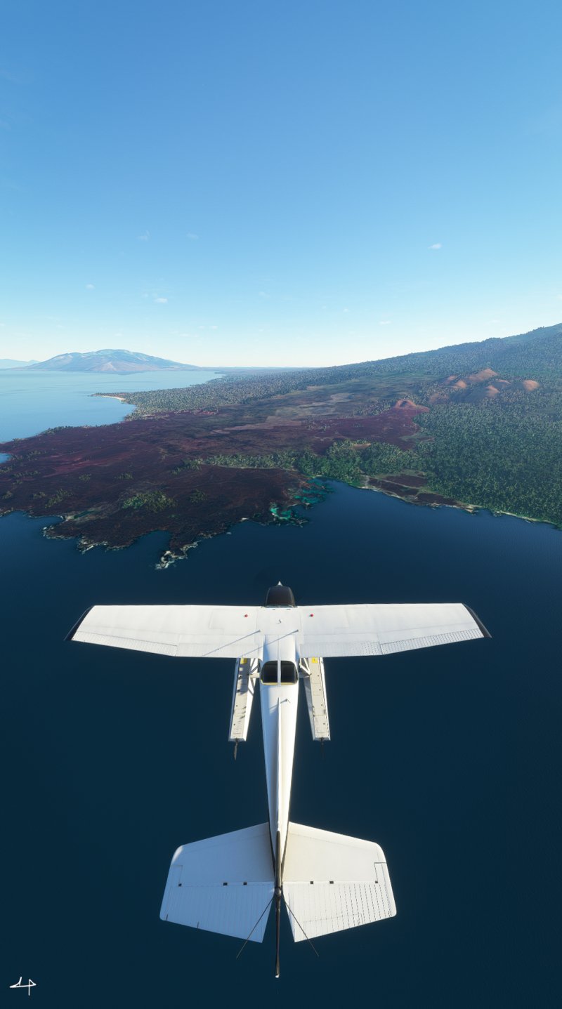 Flight Simulator: off the coast of Maui