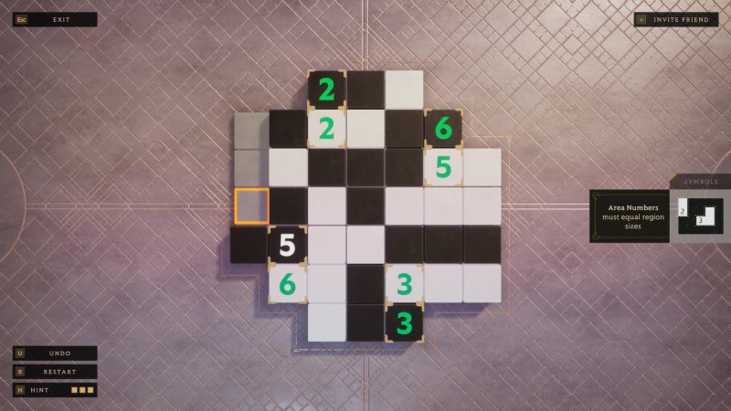 Questo è un tipico puzzle: bisogna creare aree colorate le cui caselle combacino con il numero al loro interno