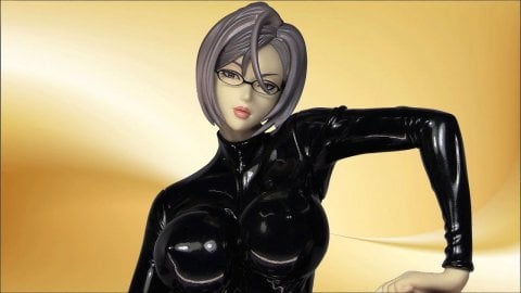 Prison School: vivid_vision's Meiko Shiraki cosplay is shown in a black costume