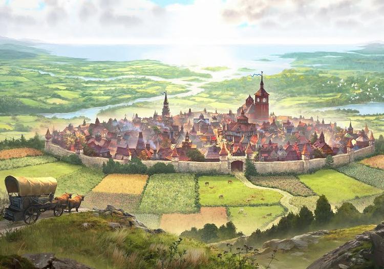 Una delle città di Farthest Frontier