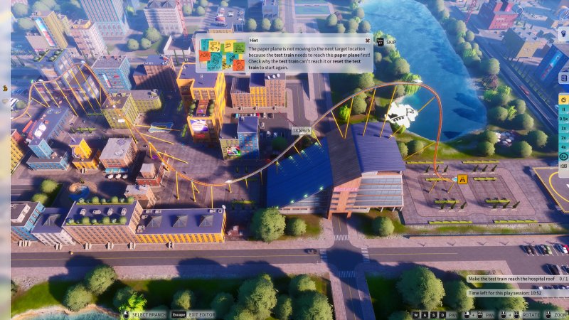 In Park Beyond: Demo, we are asked to build a roller coaster in the middle of a city.  This is a full-fledged training