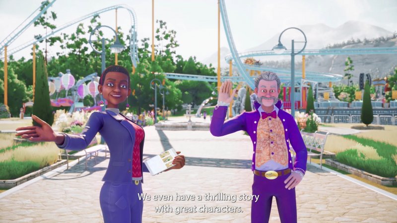 Park Beyond: Each game feature will be introduced by a specific character.  From time to time, players will meet with the player to decide how to expand the park.