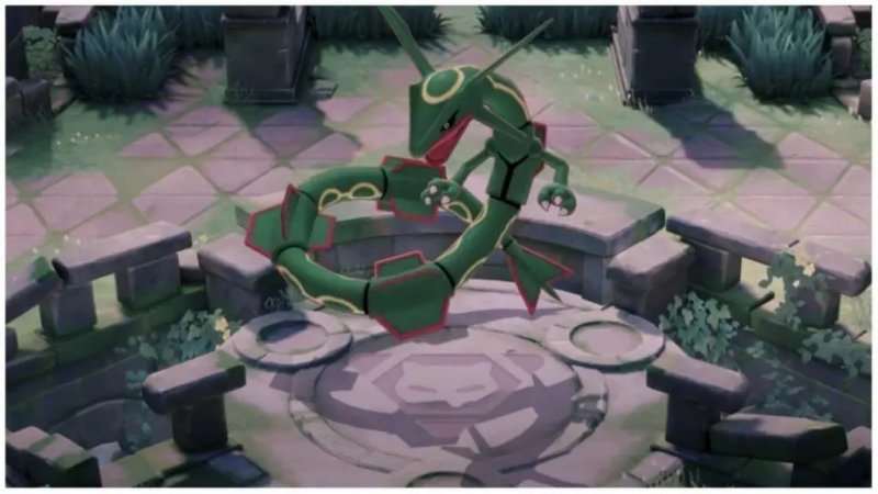 Rayquaza è la centro della mappa Rovine celesti di Theia