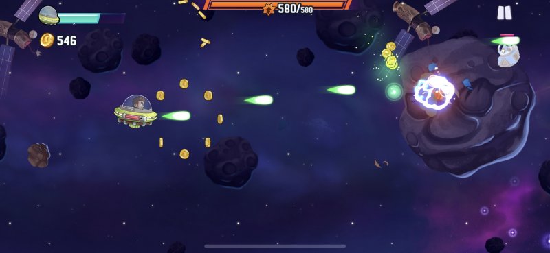 Jetpack Joyride 2, una delle tante variazioni sul tema: l'UFO