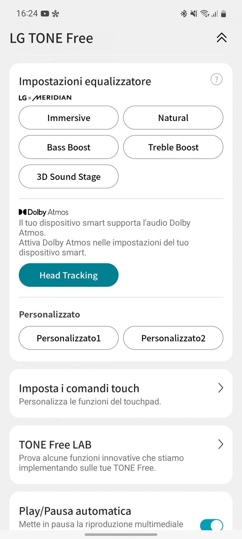 L'Head Tracking con Dolby Atmos segue  i movimenti della testa per mantenere sempre al centro la sorgente audio