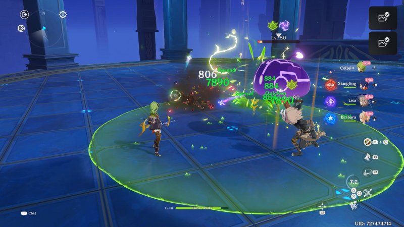 L'Elemental Burst di Collei in azione L'Elemental Burst di Collei in azione