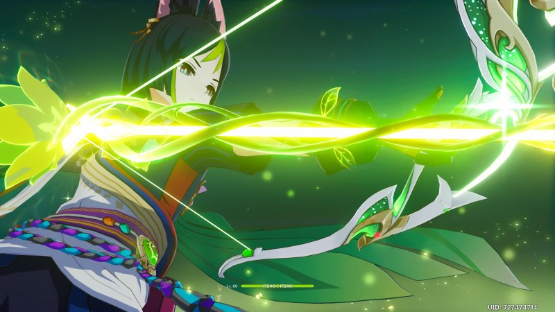 Tighnari mentre usa l'Elemental Burst