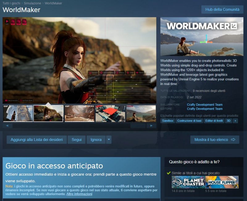WorldMaker su Steam WorldMaker su Steam