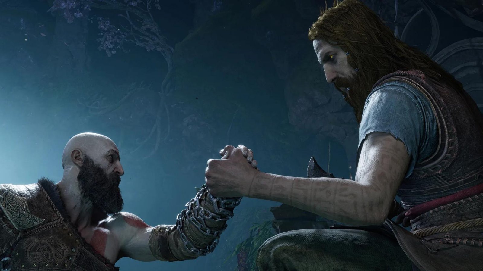 Kratos e Tyr in God of War Ragnarok