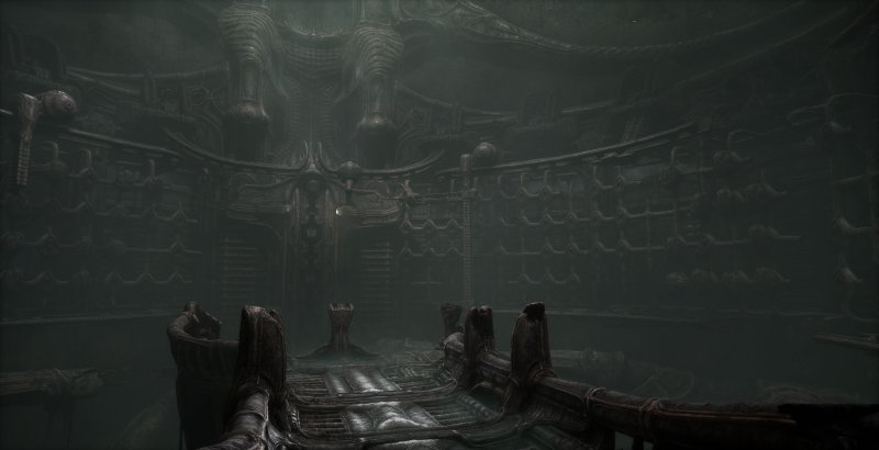 In this room was one of the main puzzles from the Scorn demo