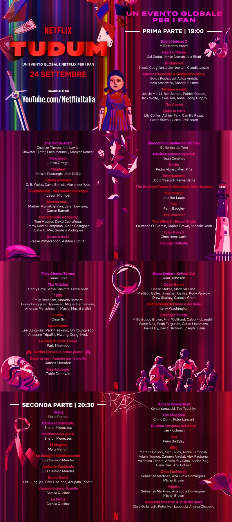 Il programma completo del Tudum Il programma completo del Tudum
