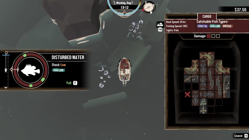 Questo è ciò che vedete quando pescate in Dredge