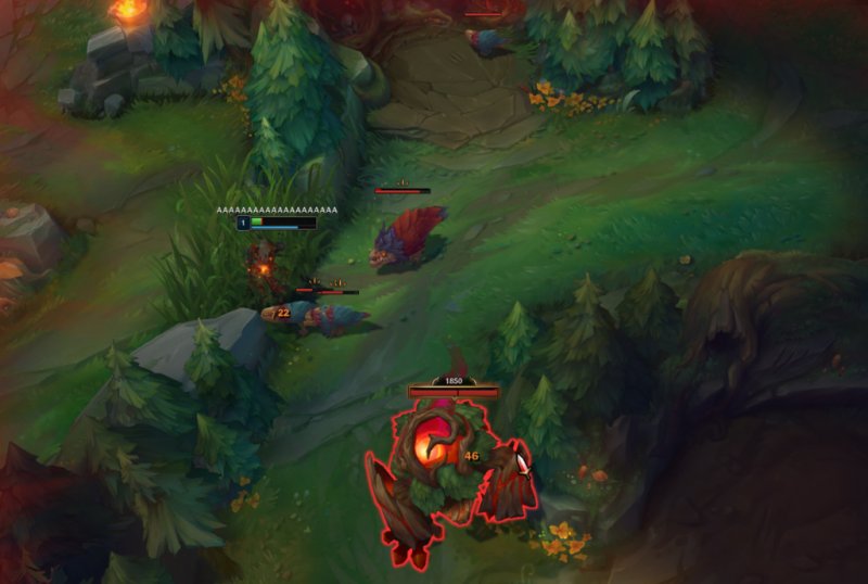 Esempio di come verrà gestita la 'pazienza' dei campi della giungla