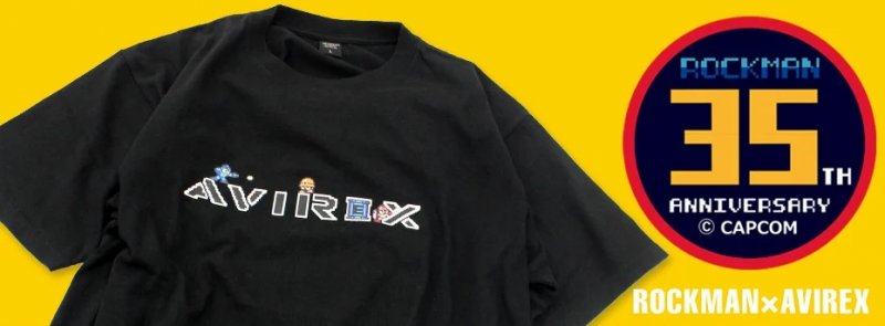 La maglietta di AVIREX e Mega Man