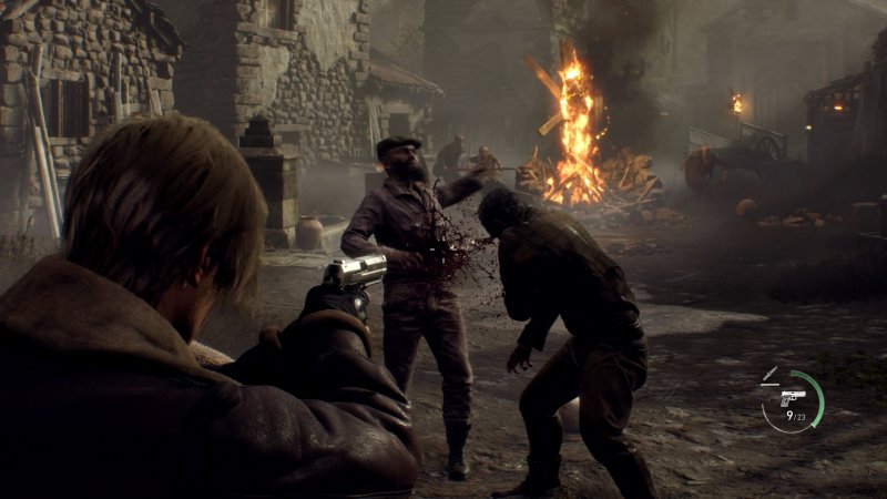 Resident Evil 4, Leon affronte des indigènes en colère