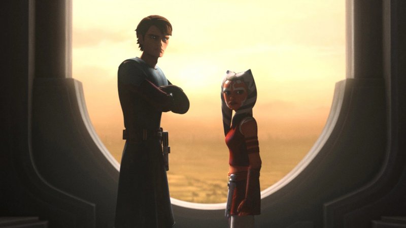 Anakin Skywalker e Ahsoka Tano nel quinto episodio di Tales of the Jedi. Anakin Skywalker e Ahsoka Tano nel quinto episodio di Tales of the Jedi.