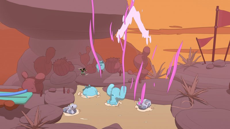 Cavalcando la Flowzone in uno degli scenari del gioco Cavalcando la Flowzone in uno degli scenari del gioco