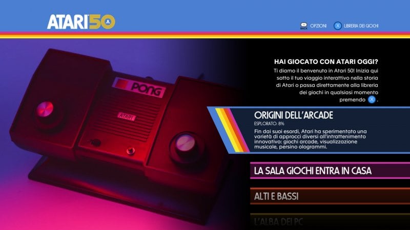 The timelines for Atari 50: Anniversary Celebration are very well done