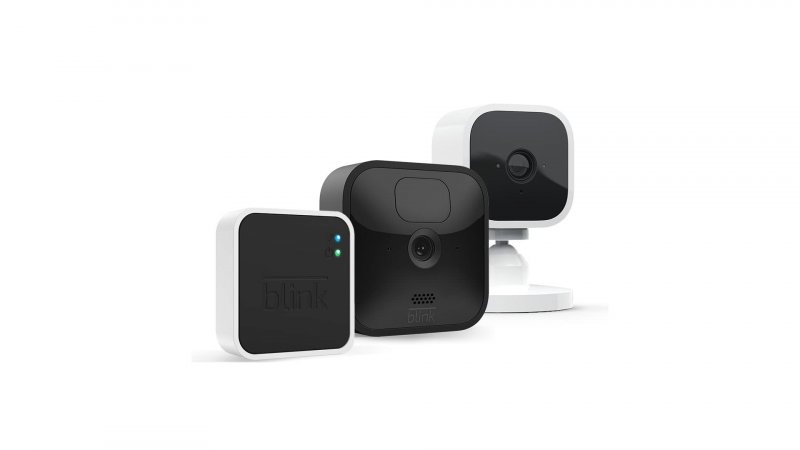 Blink Outdoor con telecamera senza fili in bundle con un Blink Mini