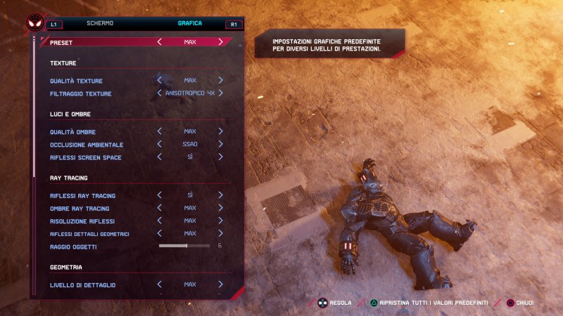 Marvel's Spider-Man: Miles Morales, le impostazioni che abbiamo utilizzato con una RTX 3070 per ottenere i 60 fps a 1440p