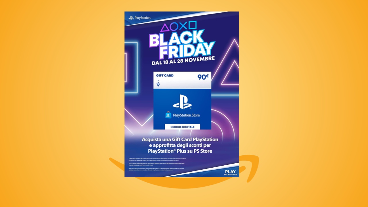 Offerte Amazon: ricarica PlayStation Store da 45/70/90€ in forte sconto per il Black Friday 2022