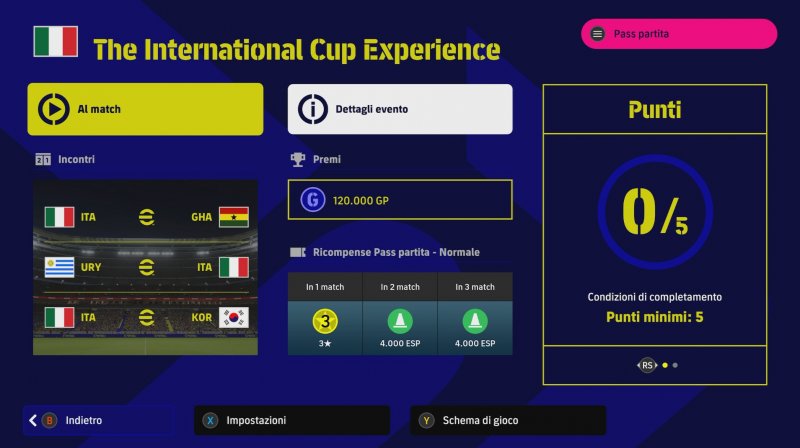 Il nuovo evento offline di eFootball 2023, The International Cup Experiece, si struttura come qualsiasi altro evento a tempo del gioco Il nuovo evento offline di eFootball 2023, The International Cup Experiece, si struttura come qualsiasi altro evento a tempo del gioco