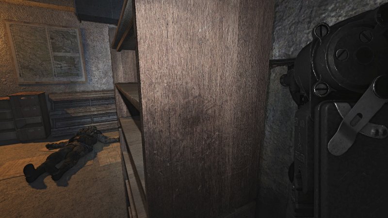 Un'immagine di gioco dell'edizione rimasterizzata di S.T.A.L.K.E.R.: Shadow of Chernobyl Un'immagine di gioco dell'edizione rimasterizzata di S.T.A.L.K.E.R.: Shadow of Chernobyl