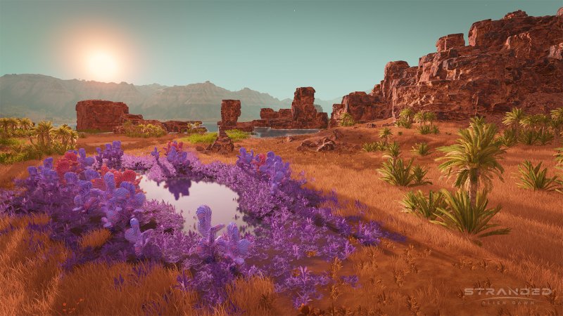 I pianeti desertici sono il nuovo ecosistema introdotto in Stranded: Alien Dawn. Qui le piante sono rarissime, e la legna non è una risorsa su cui fare troppo affidamento