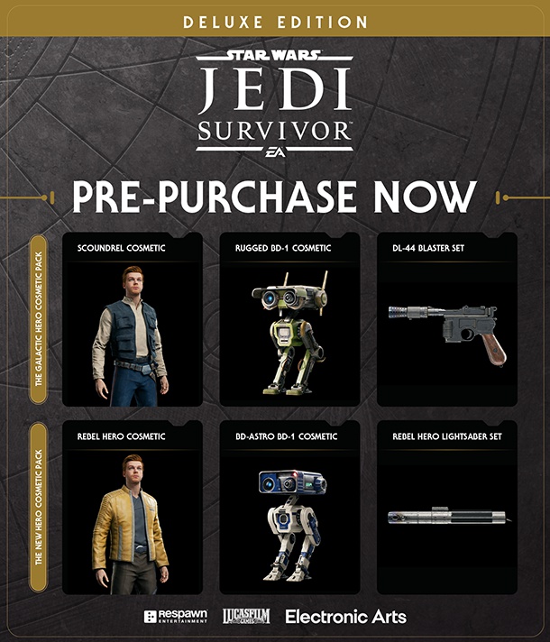I contenuti della Deluxe Edition di Star Wars Jedi: Survivor I contenuti della Deluxe Edition di Star Wars Jedi: Survivor