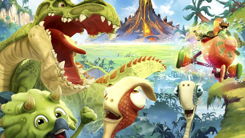 Gigantosaurus 2: Il Gioco, i protagonisti in fuga da un tirannosauro Gigantosaurus 2: Il Gioco, i protagonisti in fuga da un tirannosauro