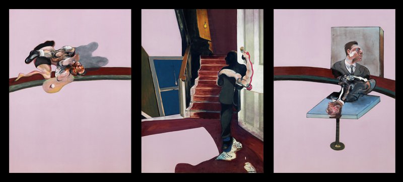 George Dyer si avvicina alla sua morte del primo trittico dipinto da Bacon dopo la sua scomparsa