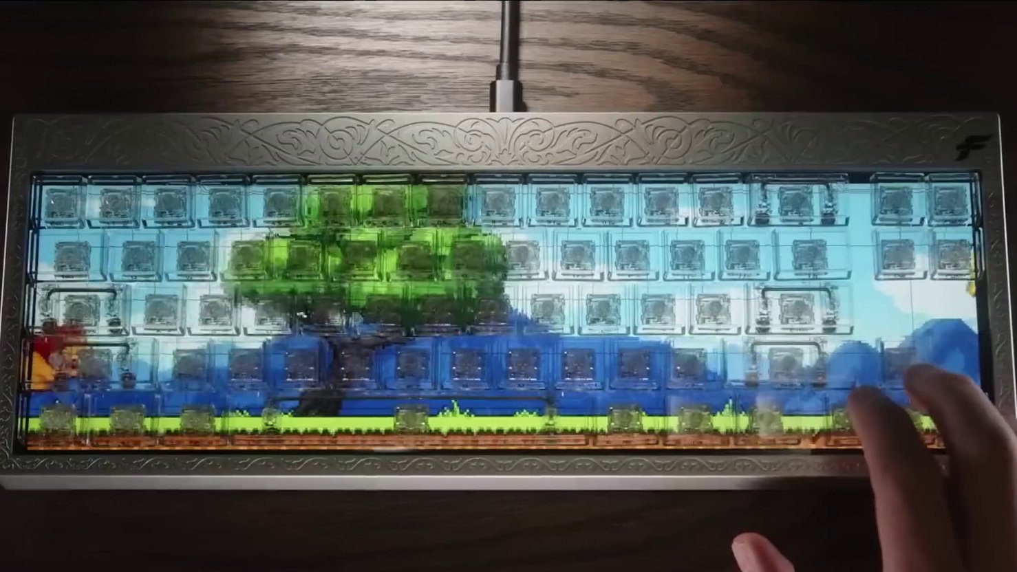Centrepiece: trailer della tastiera con Unreal Engine che crea grafiche personalizzate, oltre l'RGB