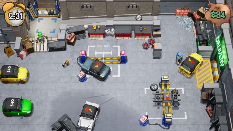 Vehicles must be removed to remove wheels in Mechanic Heroes.