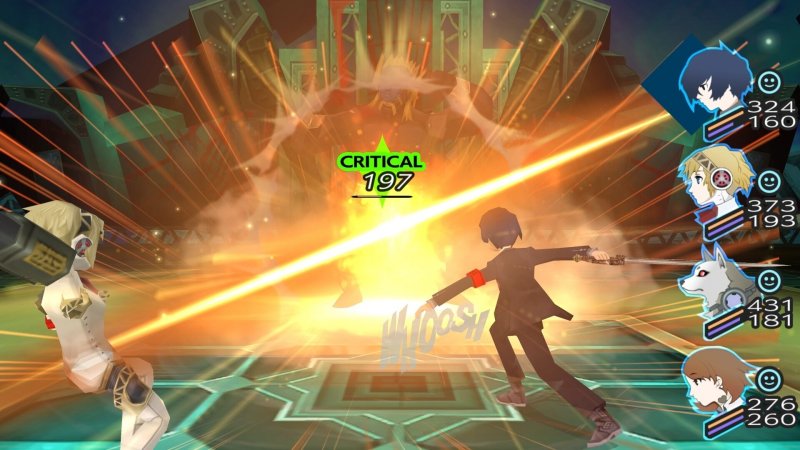 Una sequenza di combattimento di Persona 3 Portable