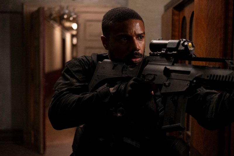 Michael B. Jordan in una scena di Senza Rimorso Michael B. Jordan in una scena di Senza Rimorso