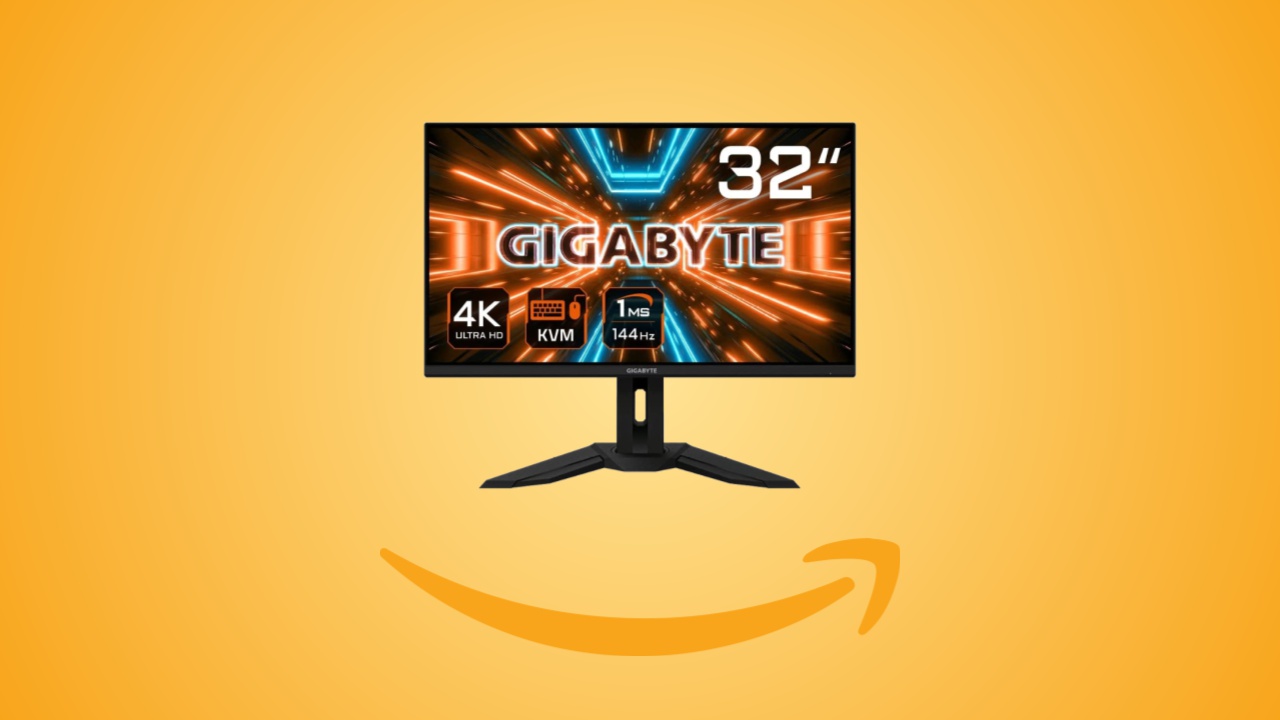 Offerte Amazon: monitor Gigabyte da 32 pollici in 4K e 144 Hz in sconto al prezzo minimo storico