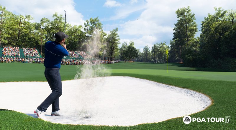 EA Sports PGA Tour: A bola parece interagir muito bem com diferentes superfícies