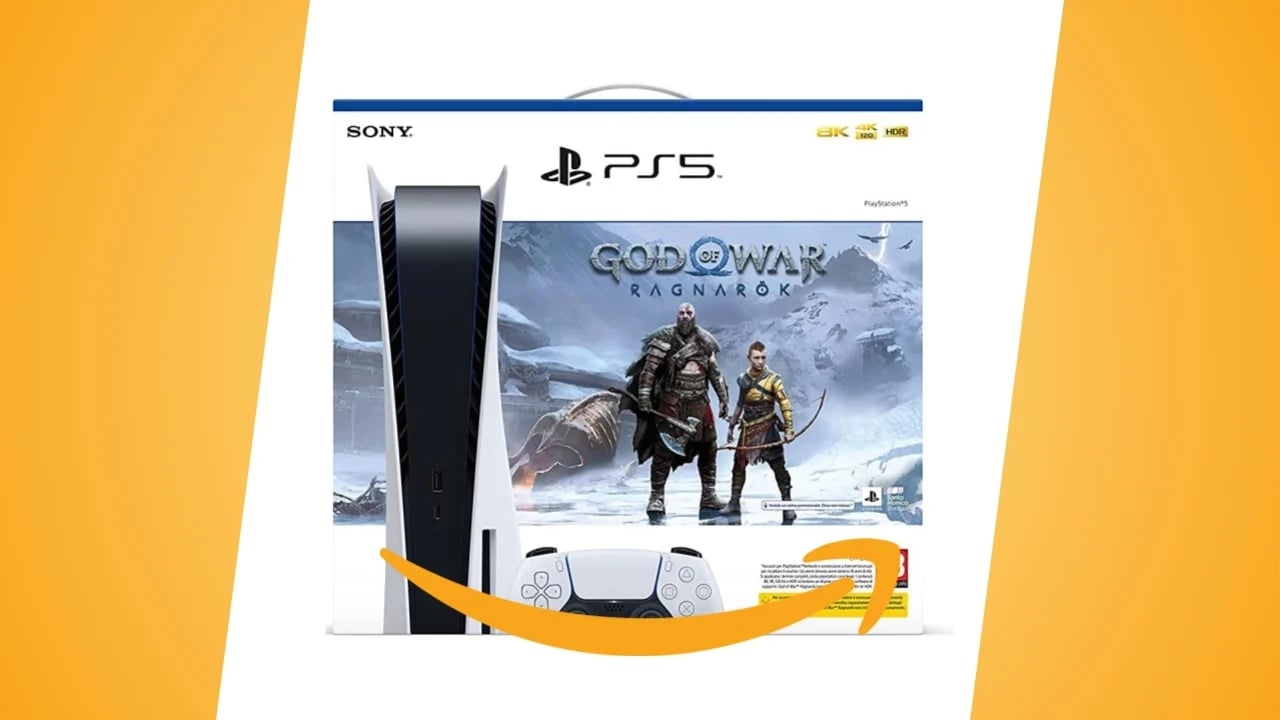 PlayStation 5 disponibile su Amazon Italia oggi, 1 febbraio in bundle con God of War Ragnarok