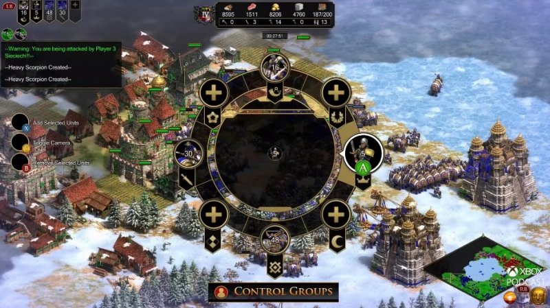 Radial menus are key to this adaptation of Age of Empires 2: Definitive Edition