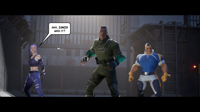 Capes, tre dei personaggi di partenza durante una sequenza di intermezzo